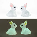 1PC DIY Cute Luminous Bunnies Microlandscape Gardening New Mini Rabbit Ornaments Home Decor Fairy Miniature Figurines
