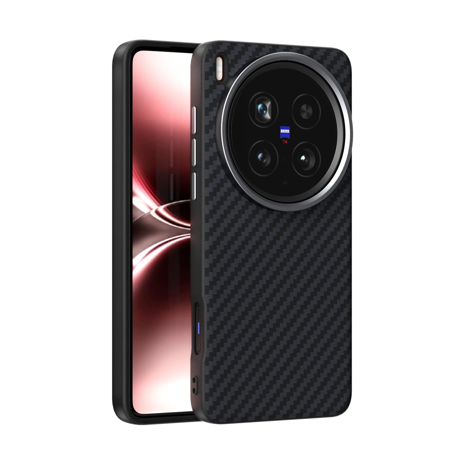 For Vivo X200 Ultra Case Magsafe Slim Rigid Alloy Lens Magnetic Wireless Charger Carbon Fiber Phone Case Cover Shell Vivo Grip