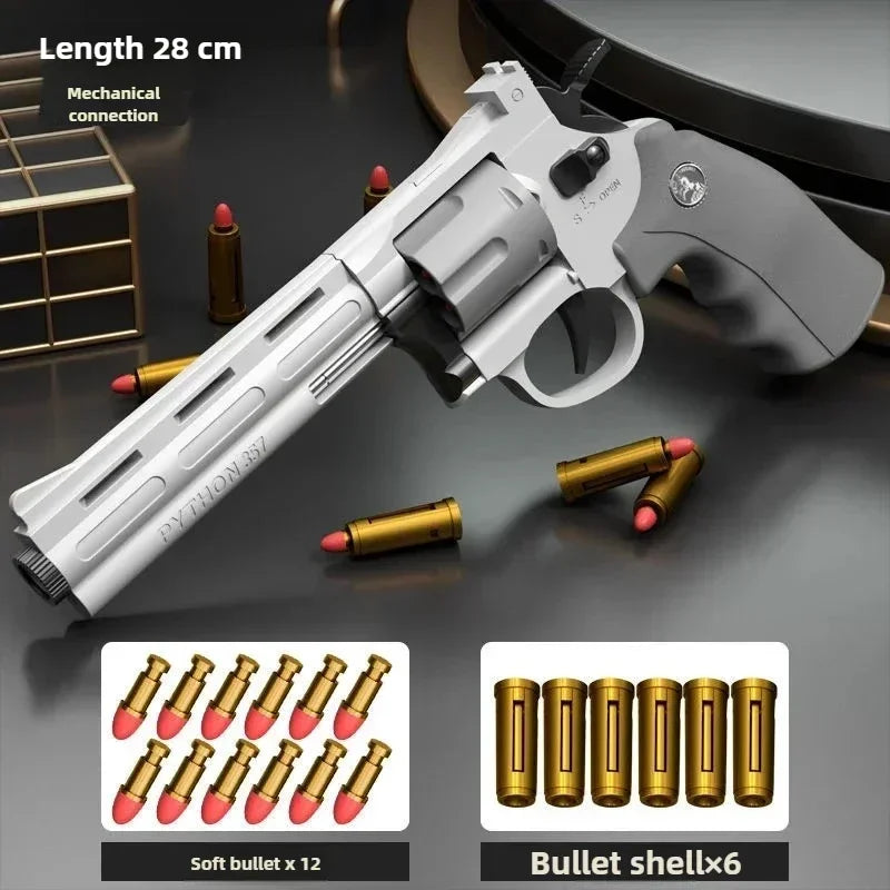 YMagnum ZP5 357 Automatic Continuous Soft Dart Blaster Toy with Multiple Safe Darts Outdoor Action Play Set for Kids and Adults