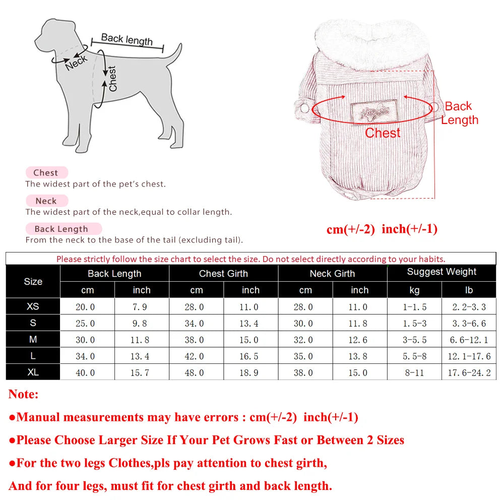 Autumn Winter Pet Dog Clothes Fleece Warm Jacket Coat Cozy Thicken Puppy Clothing for Small Medium Dogs Cat Schnauzer Pug Outfit