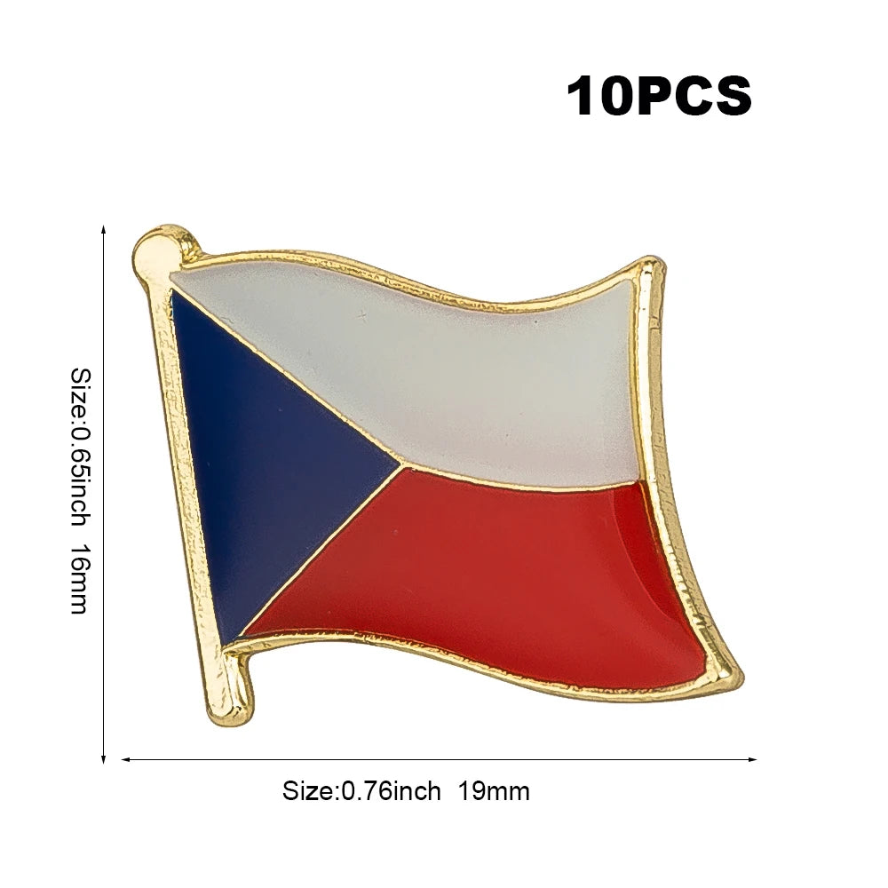 10pcs a lot   Flag Laple Pin Badge Brooch Cambodia Canada Czech Rep. Zimbabwe Kuwait Croatia Kenya Kazakhstan Haiti