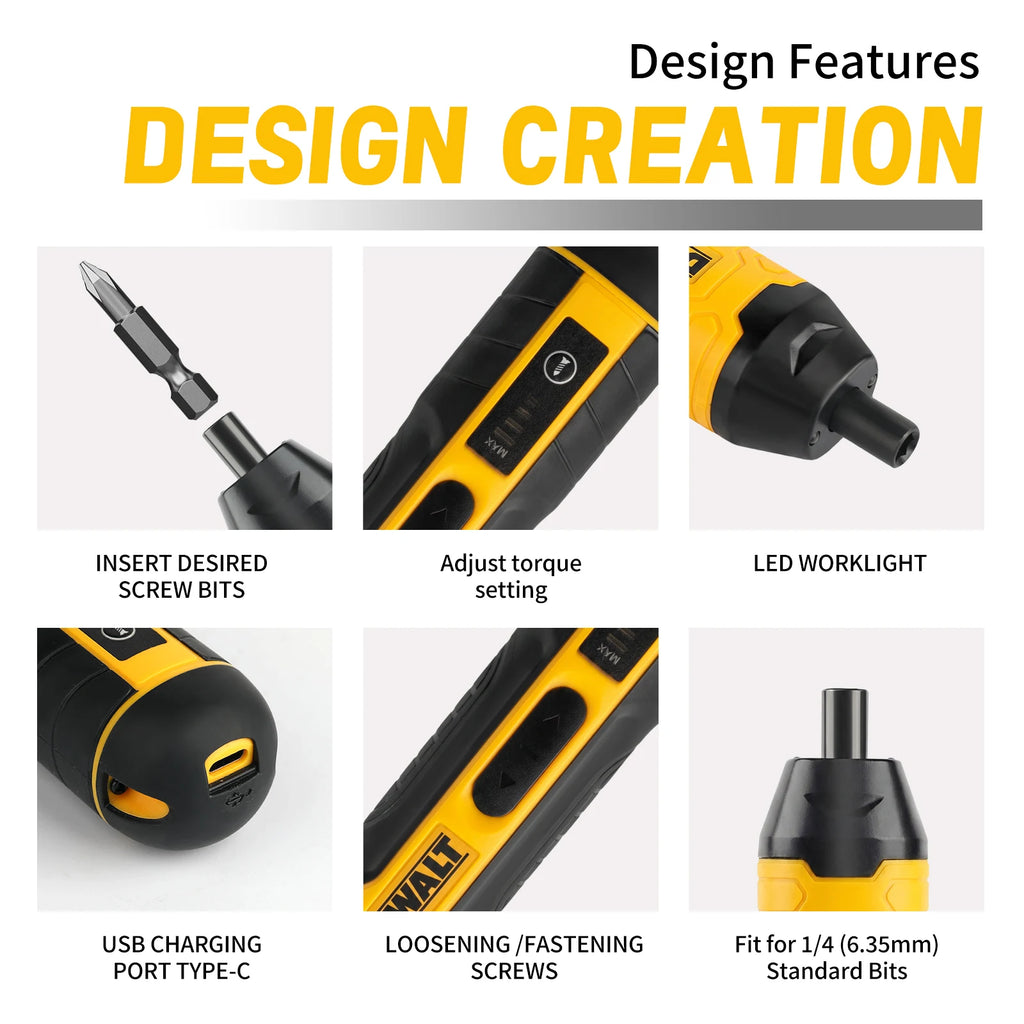 Cordless Rechargeable Electric Screwdriver, 1300mAh