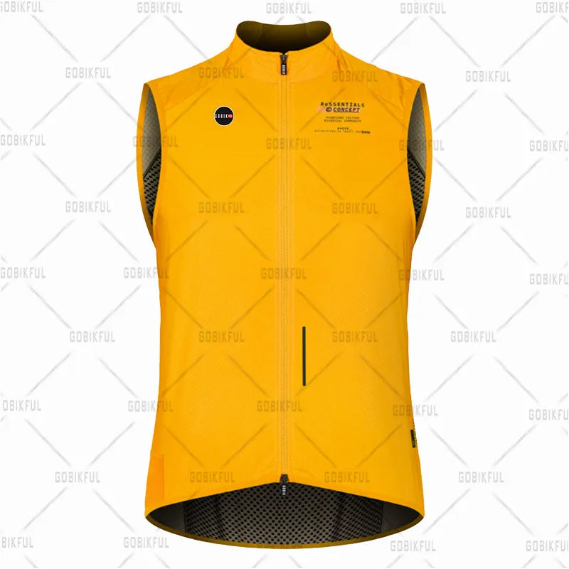 Gobikful Sleeveless Bike Front Windproof Back Breathable Maillot Ciclismo Bike Sweatshirt Jersey Bike Clothing vest unisex