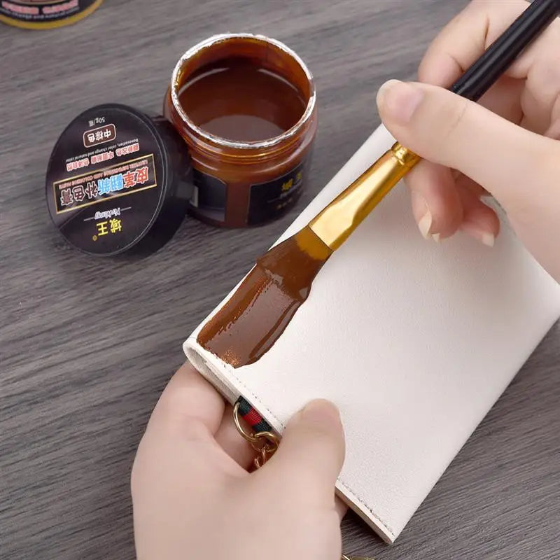 50ml Leather Paint Shoe Cream Coloring Leather Dye Repair Restoration Colors Change Paints For Bag Sofa Car Seat Scratch Brown