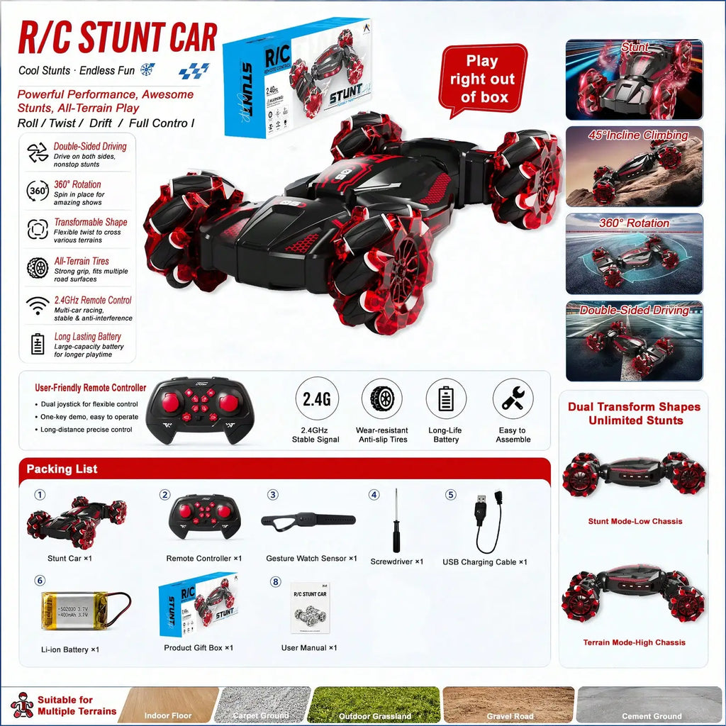Weekend Come Gesture Sensing RC Cars