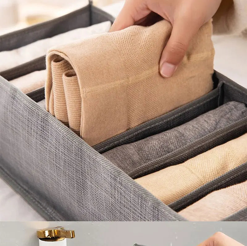 Closets Clothes Organizer Foldable Clothing Jeans Storage Box Closet Drawer Organiser for Pants Jeans T Shirt Underwear Leggings