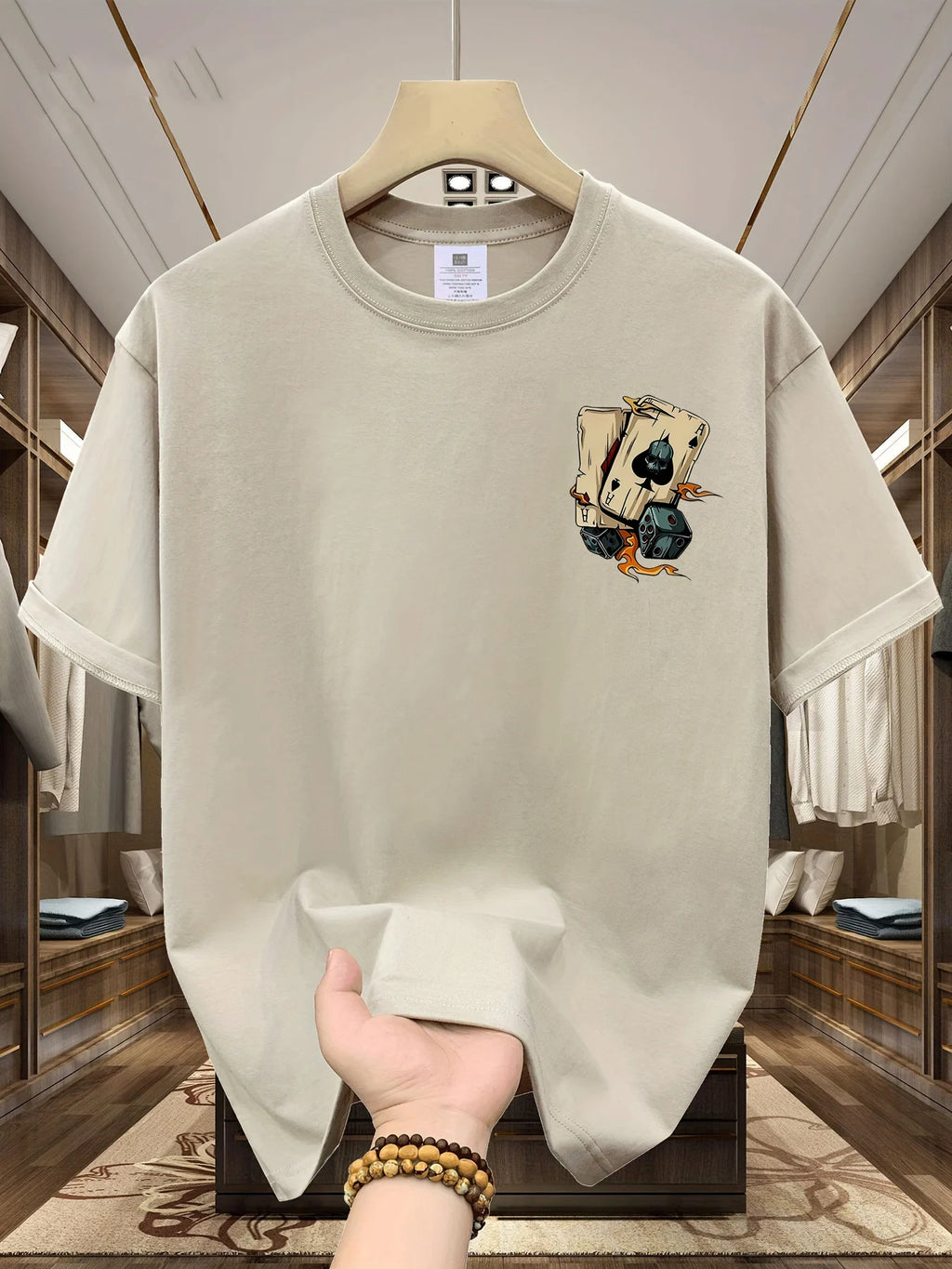 Men's Summer 100% Pure Cotton Fashionable Casual Loose Creative