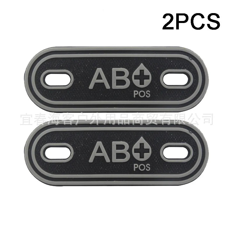 2PCS Shoelace Blood Buckle Charm PVC Tactical Bag Clothing Zipper Blood Tag Charm Military Patches Tactical Patch