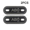2PCS Shoelace Blood Buckle Charm PVC Tactical Bag Clothing Zipper Blood Tag Charm Military Patches Tactical Patch