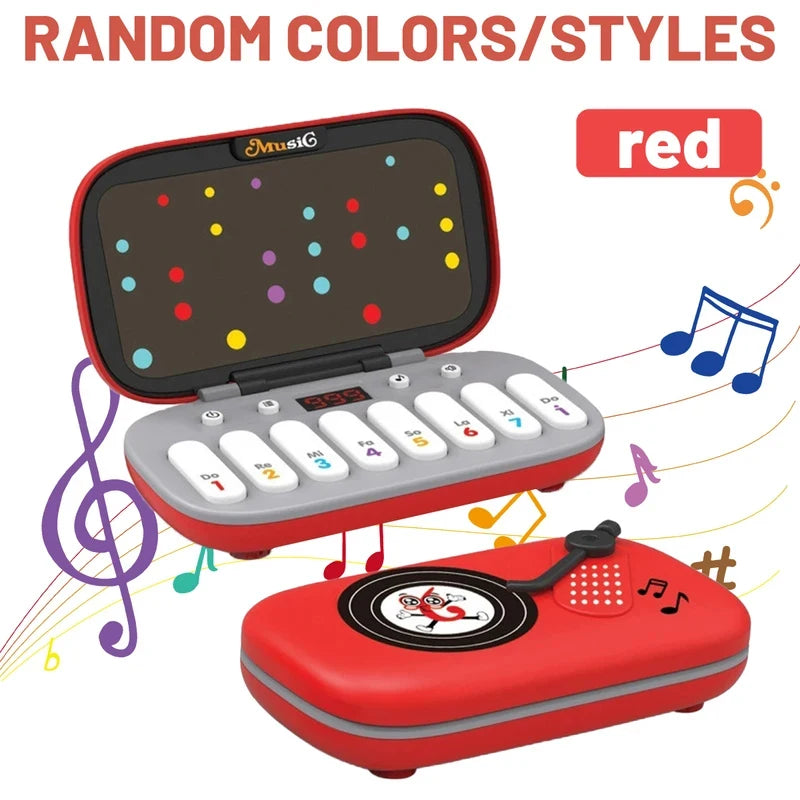 Electronic Music Rhythm Puzzle Game Machine Light Up Sensory Fast Push Organ Montessori Educational Travel Toy