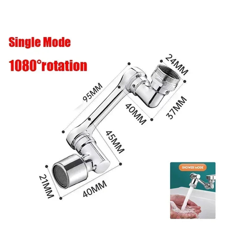 Rotatable Multifunctional Extension Faucet Aerator Kitchen Sink Faucet Extender Adapter Bathroom Tap Swivel Robotic Arm Sink Fit