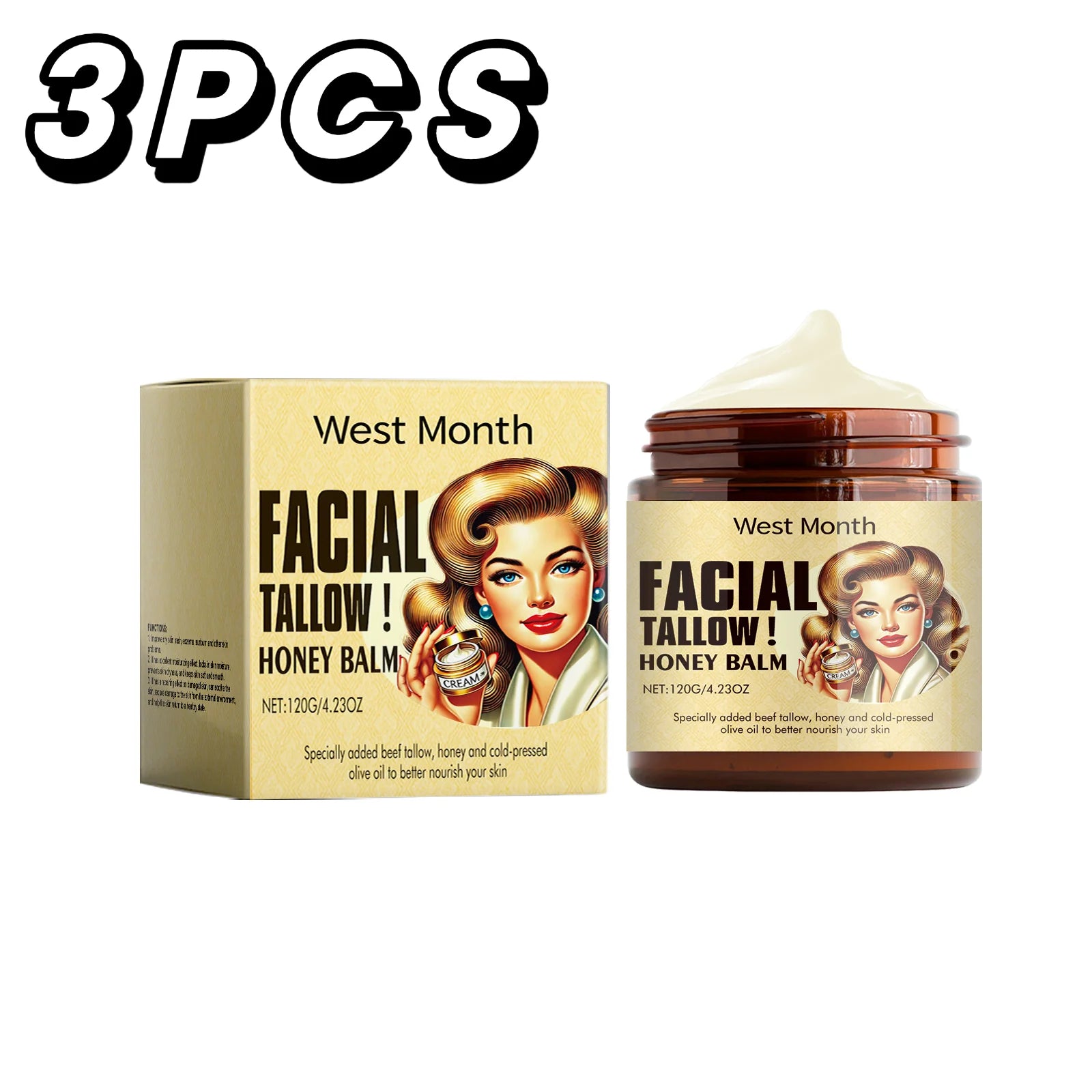 Lasting Wrinkle Remover Tallow Cream Soothing Facial Skin Firming Increase Facial Elasticity Nourishing Smooth Skin Care