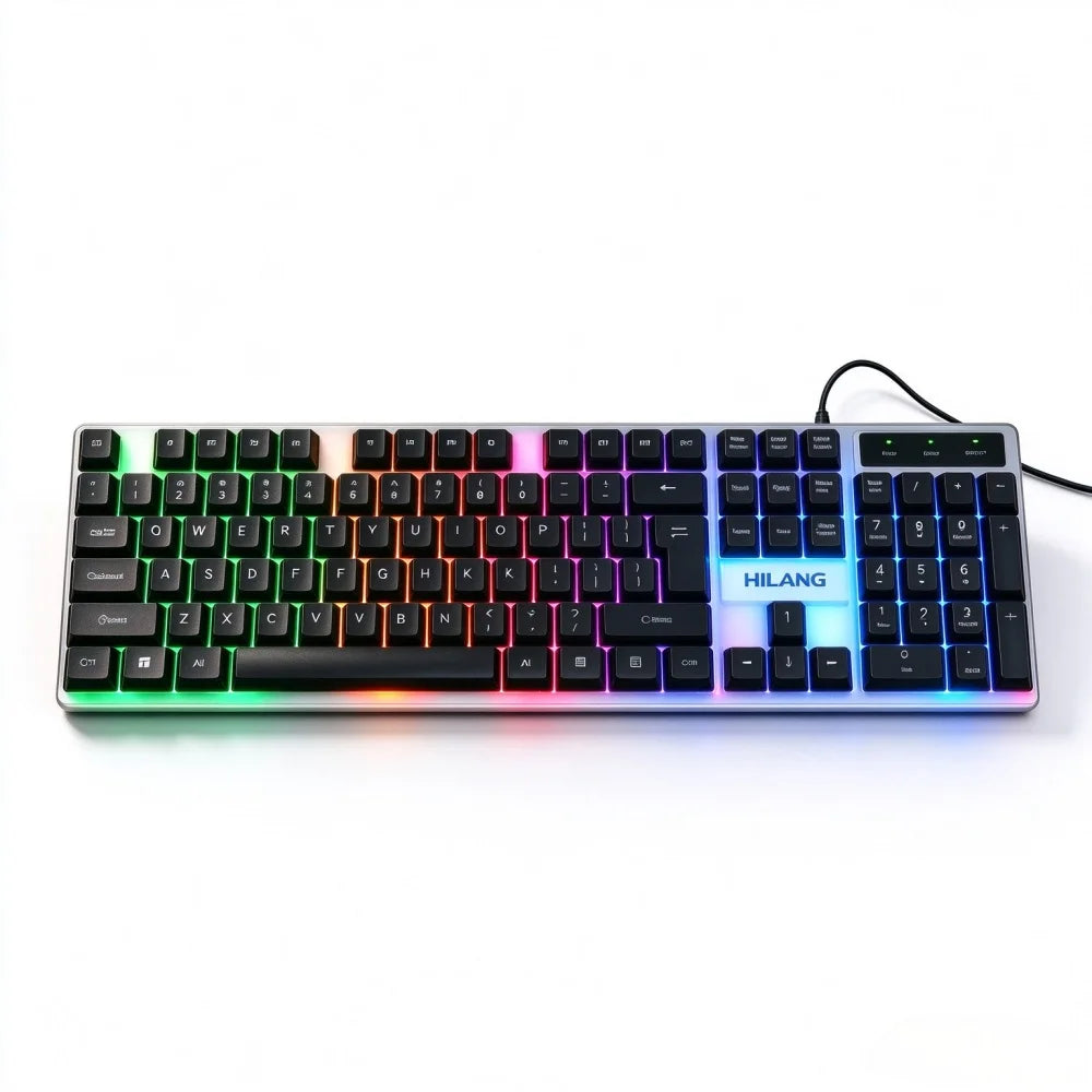 K6 Wired Gaming Keyboard, RGB Backlit, 104 Keys