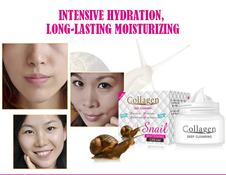 Snail Collagen Face Cream Moisturizing Face skincare Creams Anti Wrinkle Firming Brightening Hydrating Facial Cream Skin Care