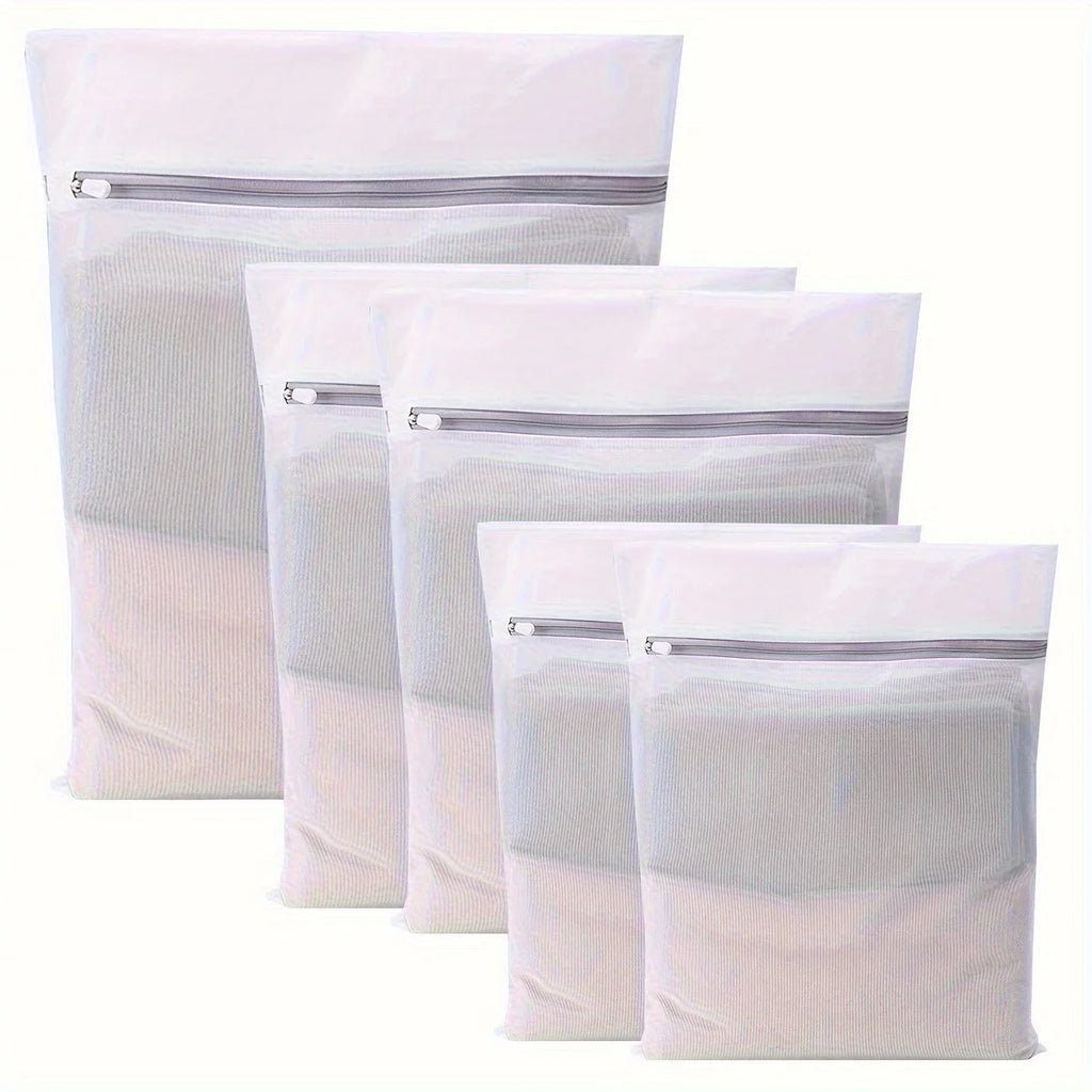 10/5Pcs Mesh Laundry Bags, Mesh Wash Bags, Durable Mesh Structure with Strong Zipper, Suitable for Underwear, Delicate Clothes