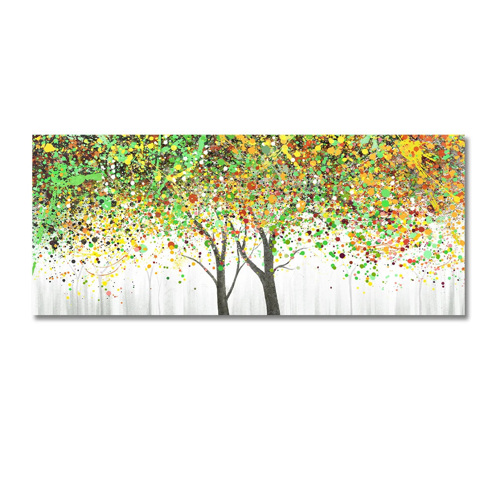 Nordic Abstract Colorful Leaves Tree Canvas Painting Still Life Poster Wall Art Pictures For Living Room Home Decor Frameless