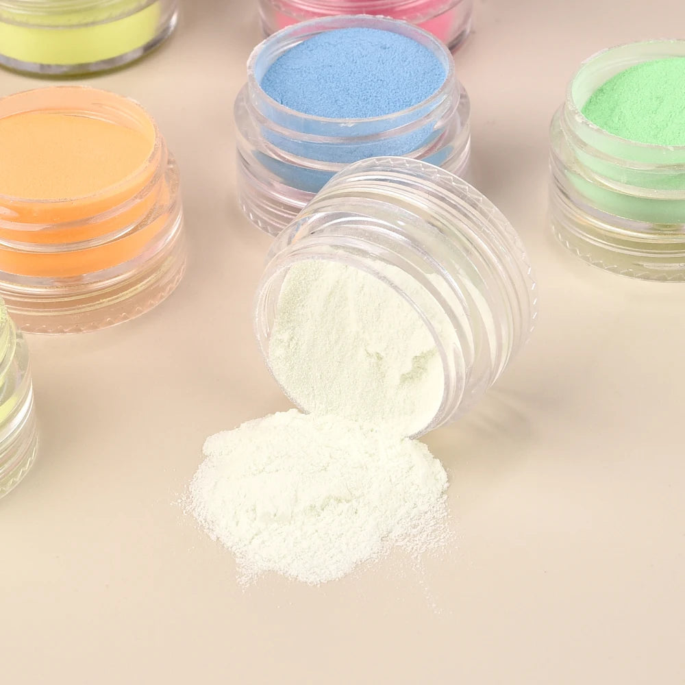6/12pcs Set Luminous Powder Resin Pigment DIY Epoxy Resin Mold Nail Art Glitter Powder Glow In The Dark Jewelry Making Supplies