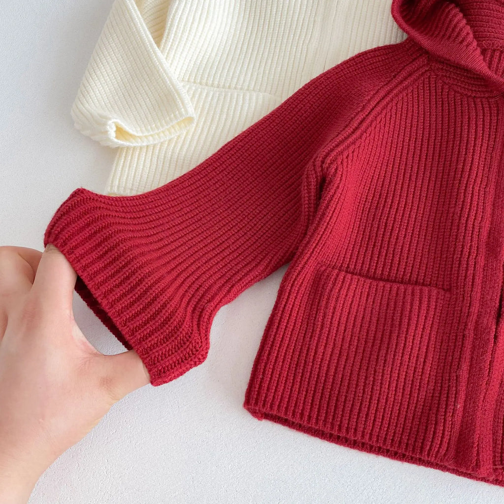 Autumn Baby Girls Hoodie Jacket Kids Sweater Long Sleeve Knitted Cardigan T-Shirt Children Tops Zipper Sweatshirt Child Coat