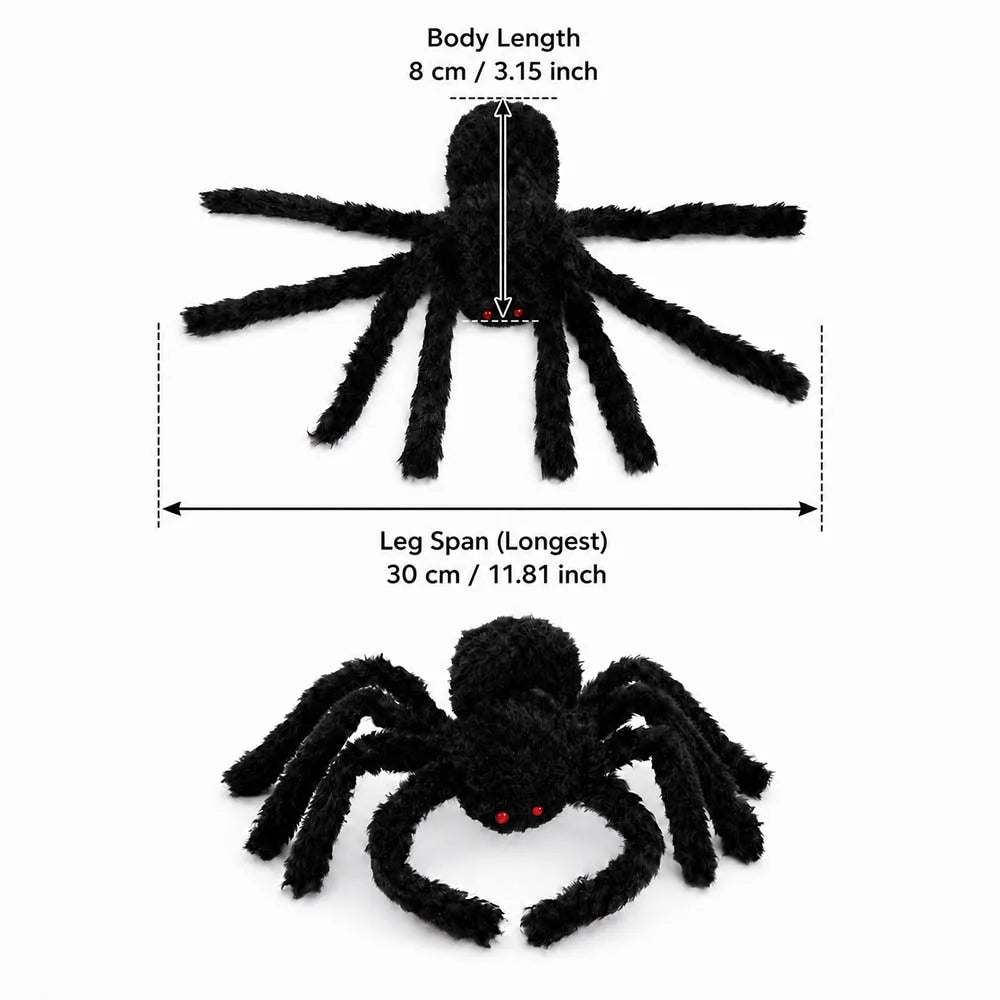 Giant Black Halloween Spider Decoration
