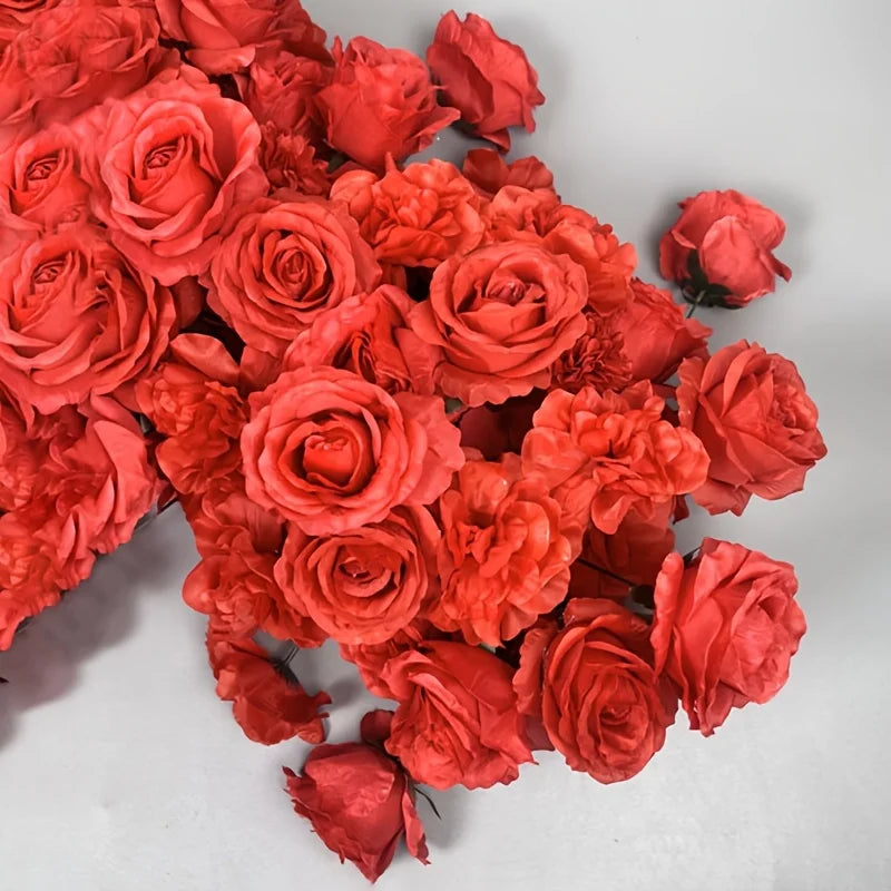 [romantic Rose Flower Arch] Elegant Red Artificial Rose Flower