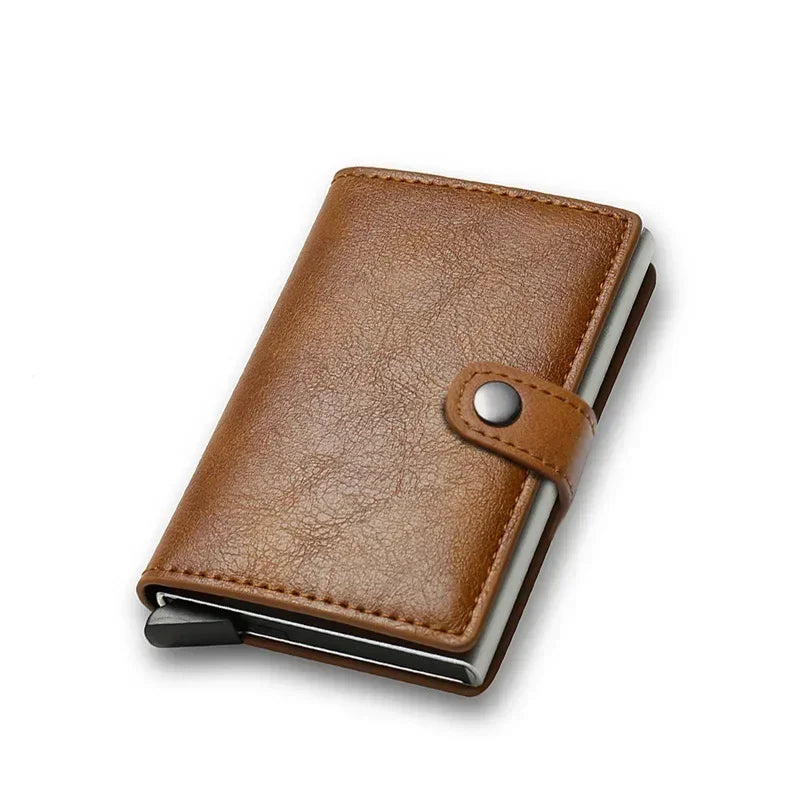 Rfid Carbon Fiber Credit Card Holder Wallet Money Bag Luxury Men Rfid Smart Metal Cardholder Case Slim Minimalist Wallet for Men