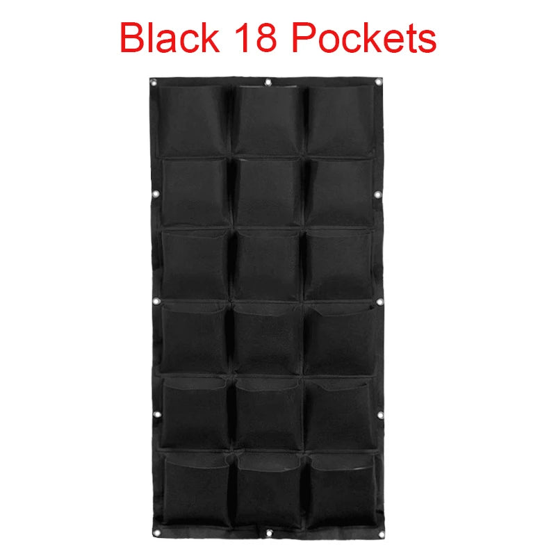 Multiple Pockets Planting Bags Garden Planter Vertical Suculentas Plant Pot Wall Hanging Planting Bags Home Decor Accessories