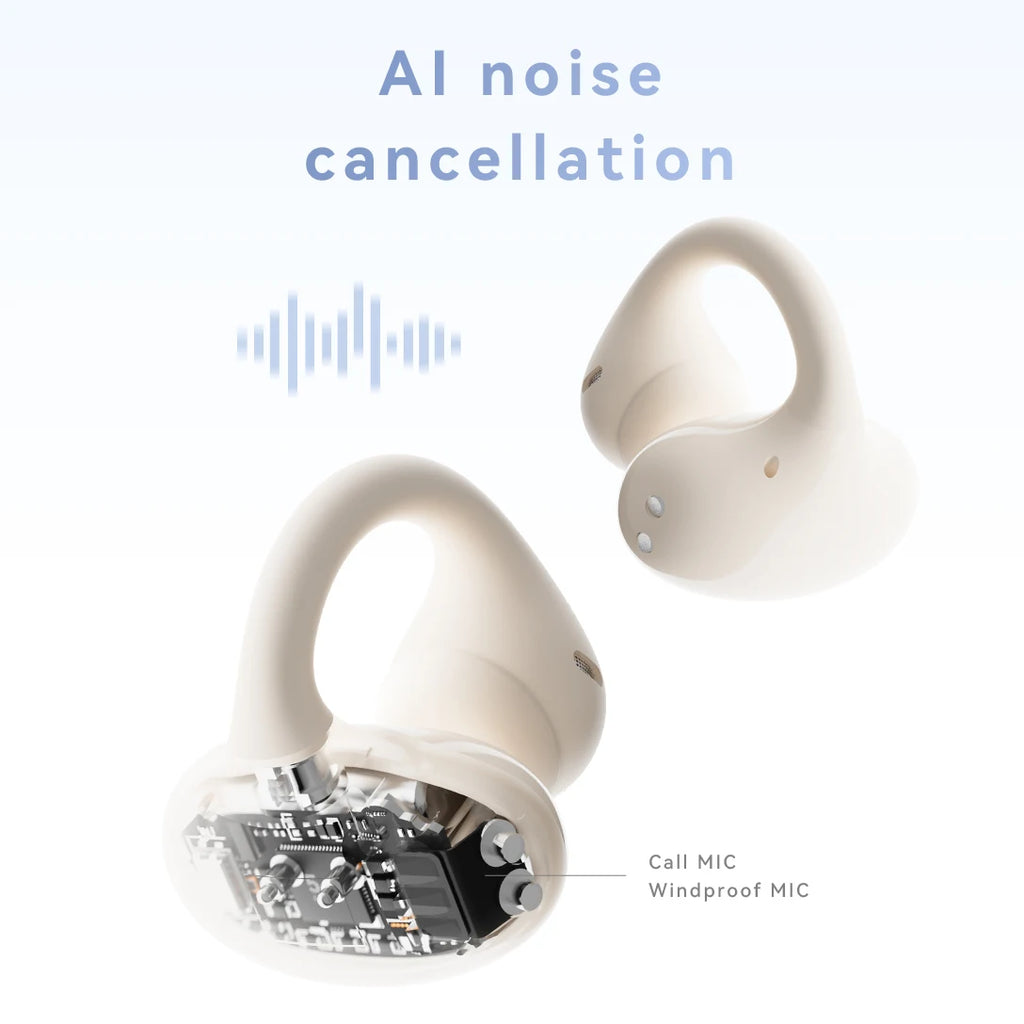 Open Ear Clip-On Wireless Earbuds Bluetooth 5.4 Headphones