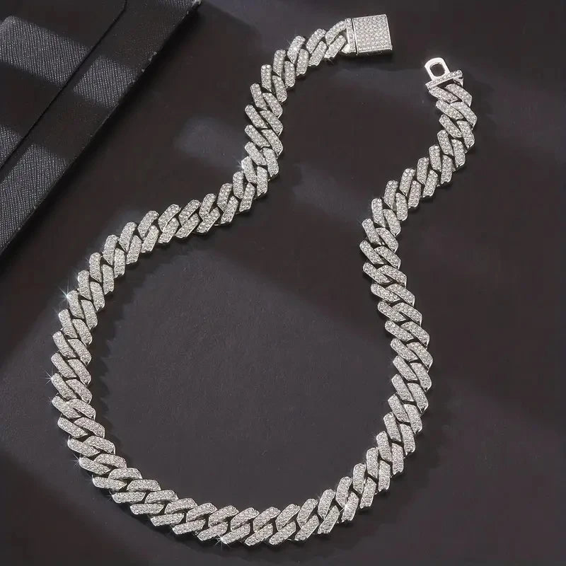 Iced Out Miami-Style Cuban Link Decorative Necklace