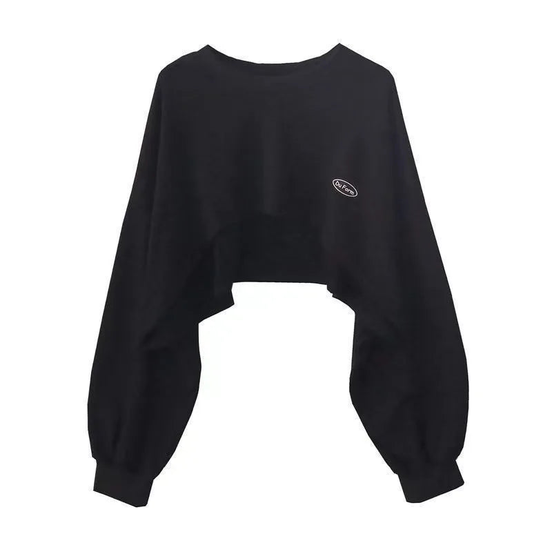 Oversized Crop Sweatshirt and Spaghetti Strap Top Women's Streetwear 2 Piece Set 4 Color Options Sweatshirts Kpop Casual Clothes