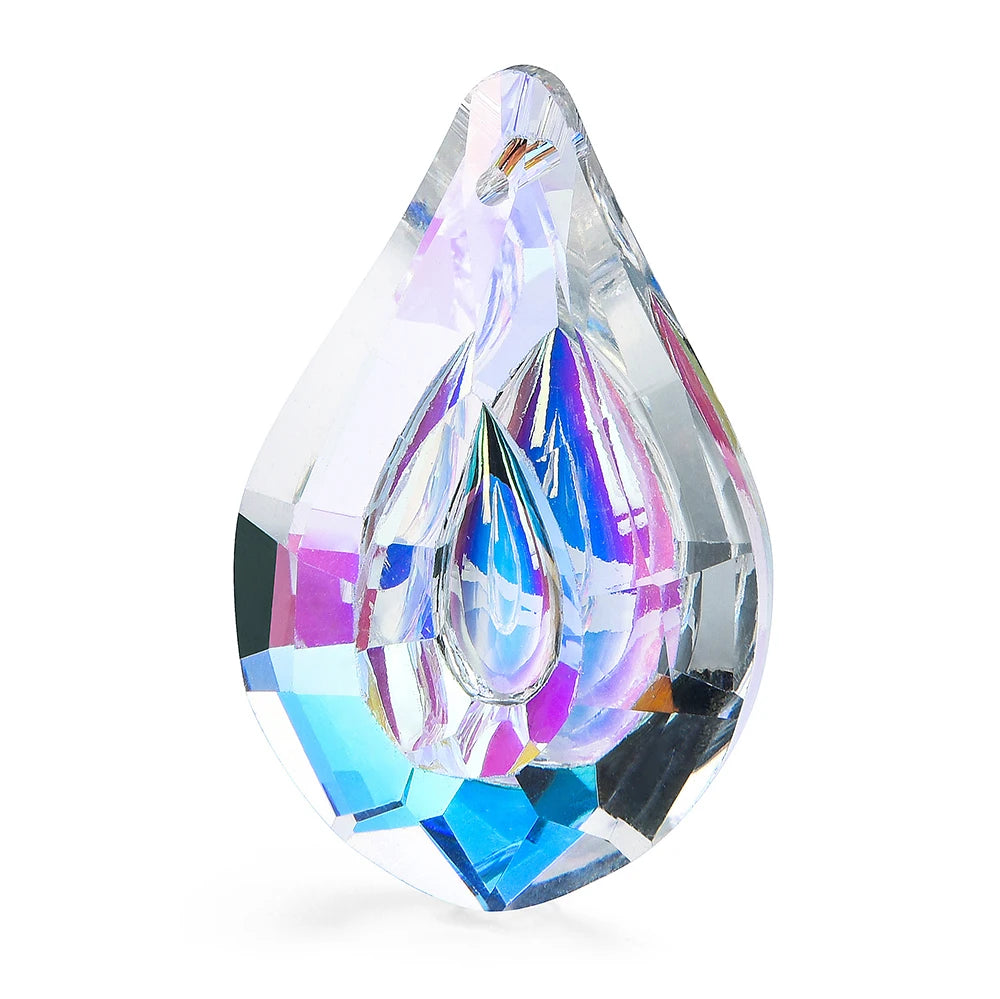 1Pc 50mm Glass Crystal Prism Suncatcher Rainbow Make Hanging Droplot Pendants For Window Ornament Chandelier Part DIY Home Decor