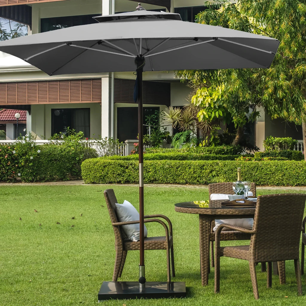 2.9*2.9m Square Replacement Umbrella Surface Rainproof Fabric Cloth Fits for Double Top Outdoor Sunshade Umbrella Roman Umbrella