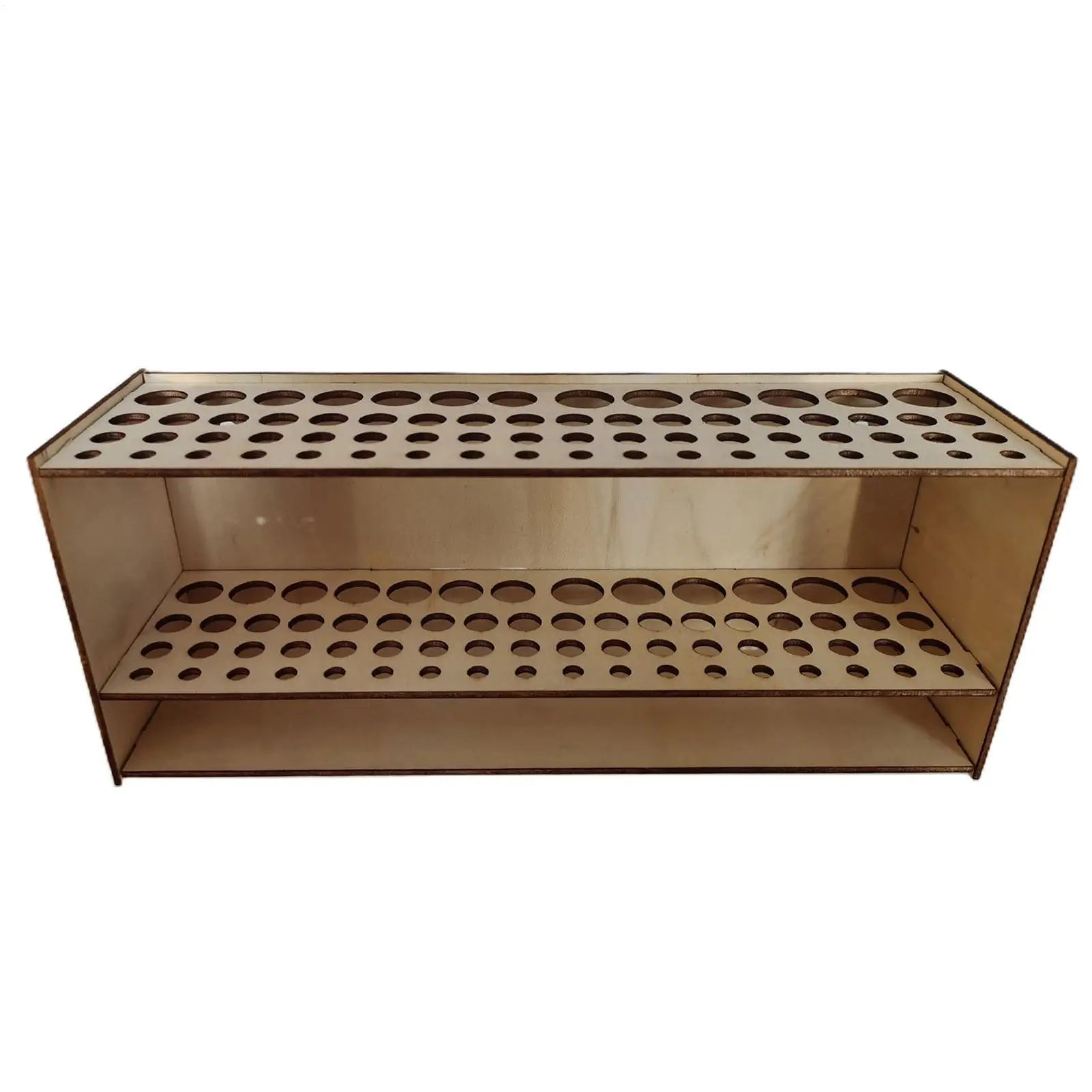 67Holes Wall Mount Premium Wooden Brush Holder Artist Desk Organizer Pencil Paint Brushes Display Storage Box Paint Brush Holder