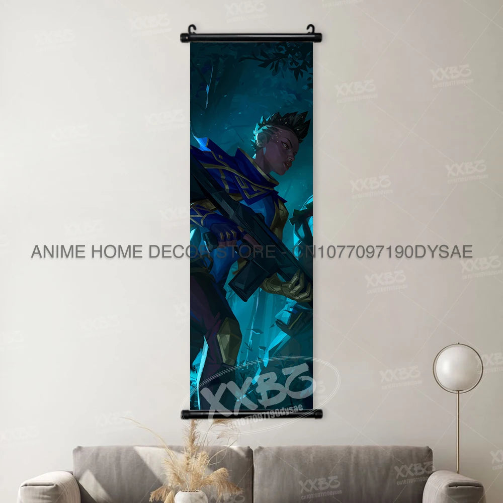 Valorant Posters Harbor Decorative Painting Astra Scrolls Picture Omen Home Decor Brimstone Home Decor Viper Wall Art Jett Mural