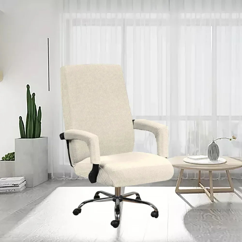 Elastic Computer Office Chair Cover Kitchen Modern Simple Desk Chair Cover Armrest Seat Cover Suitable for All Seasons