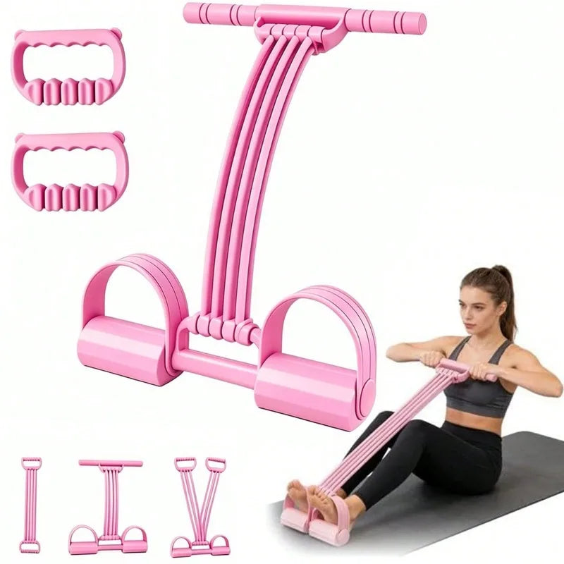 Home Workout Foot Pedal Resistance Bands with Handle