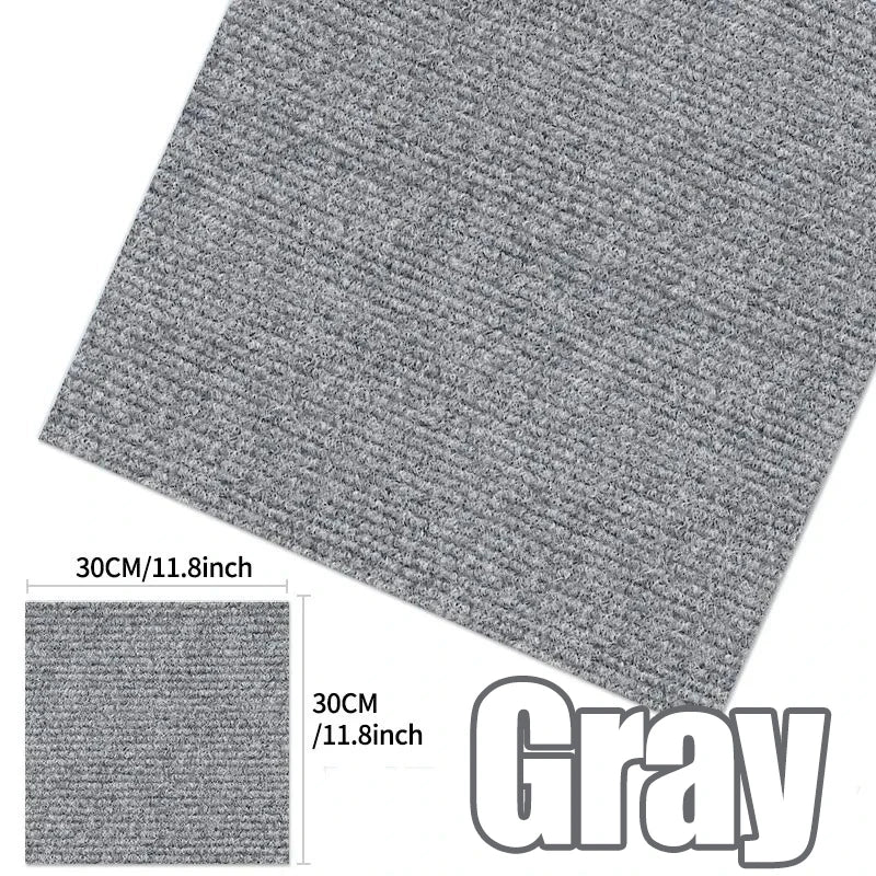 Self Adhesive Carpet Floor Tiles Sticker Square Rugs Peel and Stick Mat DIY Flooring for Kitchen Dining Room Bedroom Home Decor