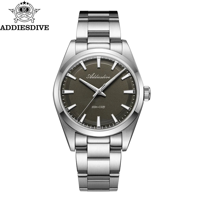 ADDIESDIVE Men's Luxury Watch AD2066 100m Waterproof BGW9 Super