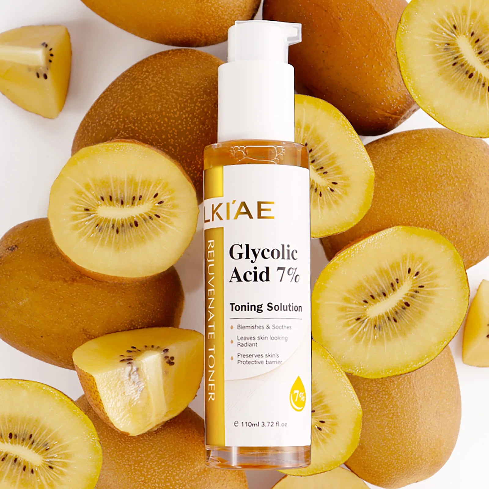 LKIAE Glycolic Acid Brightening Skin Care Set, Reduce Dark Spots, Unclog Pores, Clean Skin, Whitening Kit For All Skin Types