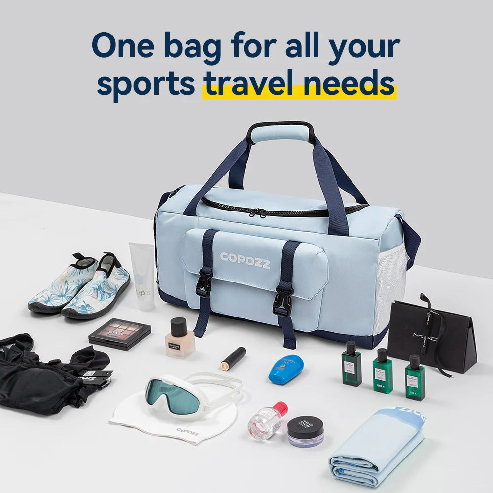 Copozz Sports Gym Bag 30L with Shoes Compartment Waterproof