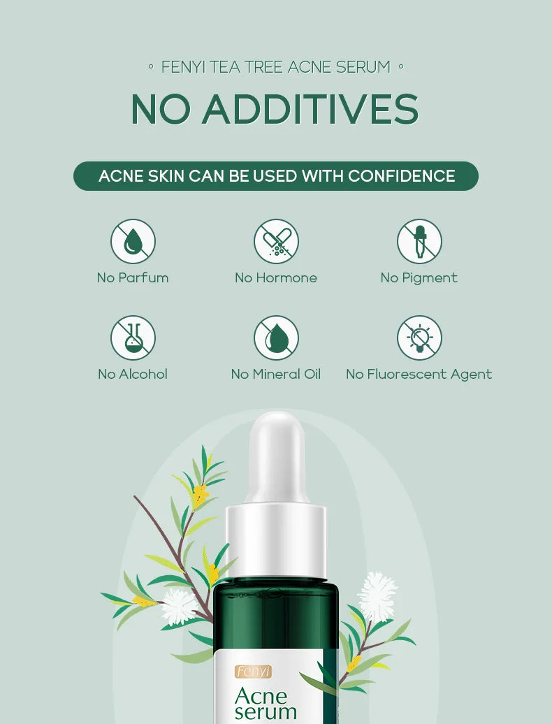 LAIKOU TEA TREE Face Serum Oil-control Anti-Aging Shrink Pores Acne Treatment Whitening Moisturizing Tea Tree Essence Skin Care