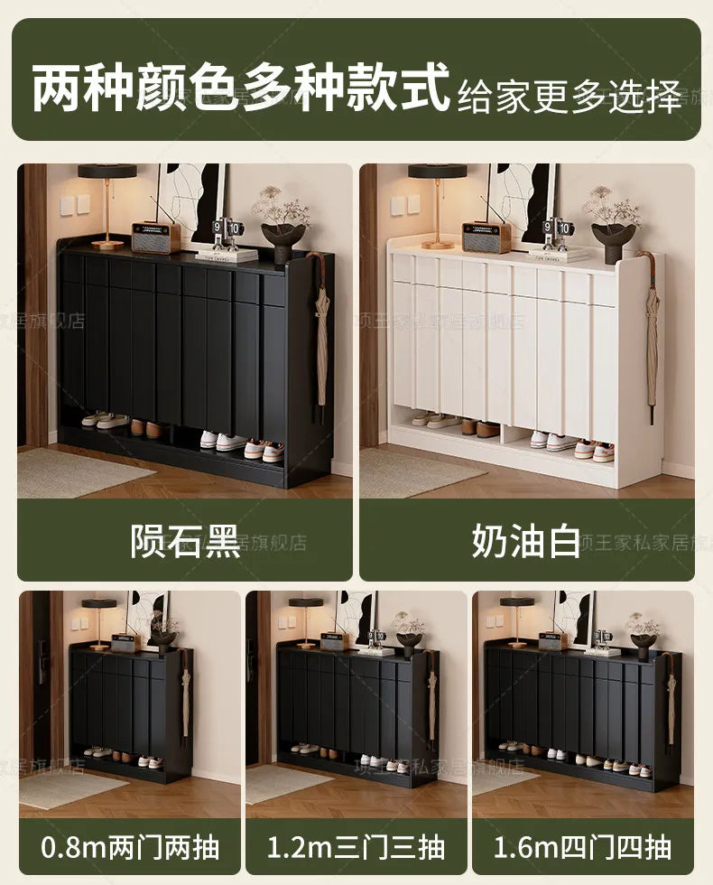 Living Room Storage Shoe Cabinet Hallway Entrance Wooden Modern Shoe Cabinet Black White Zapatero Organizador Furniture Home