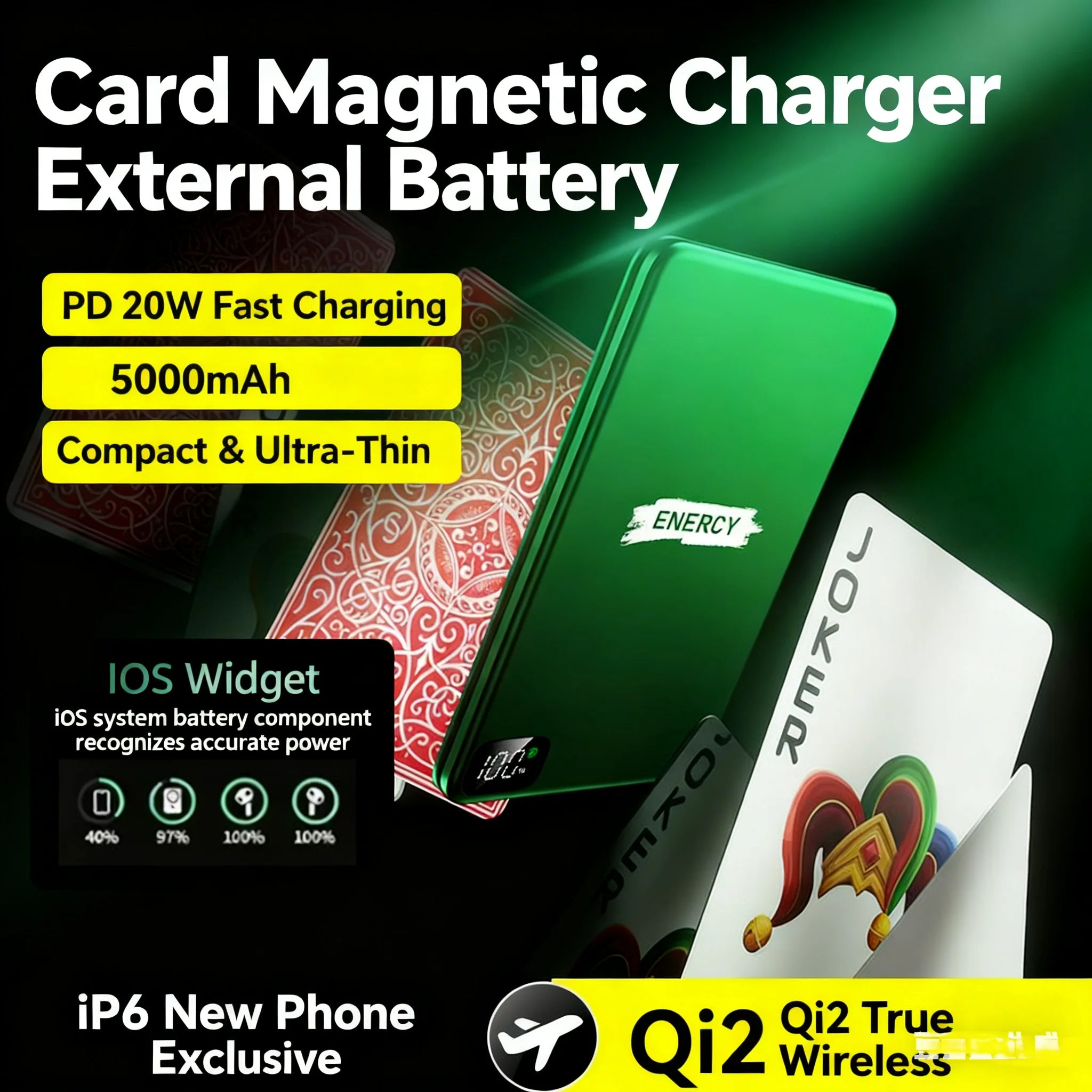 Original alloy Qi2 Powerbank for magsafe external auxiliary battery magnetic Power banks wireless charger for iPhone Airpods Pro