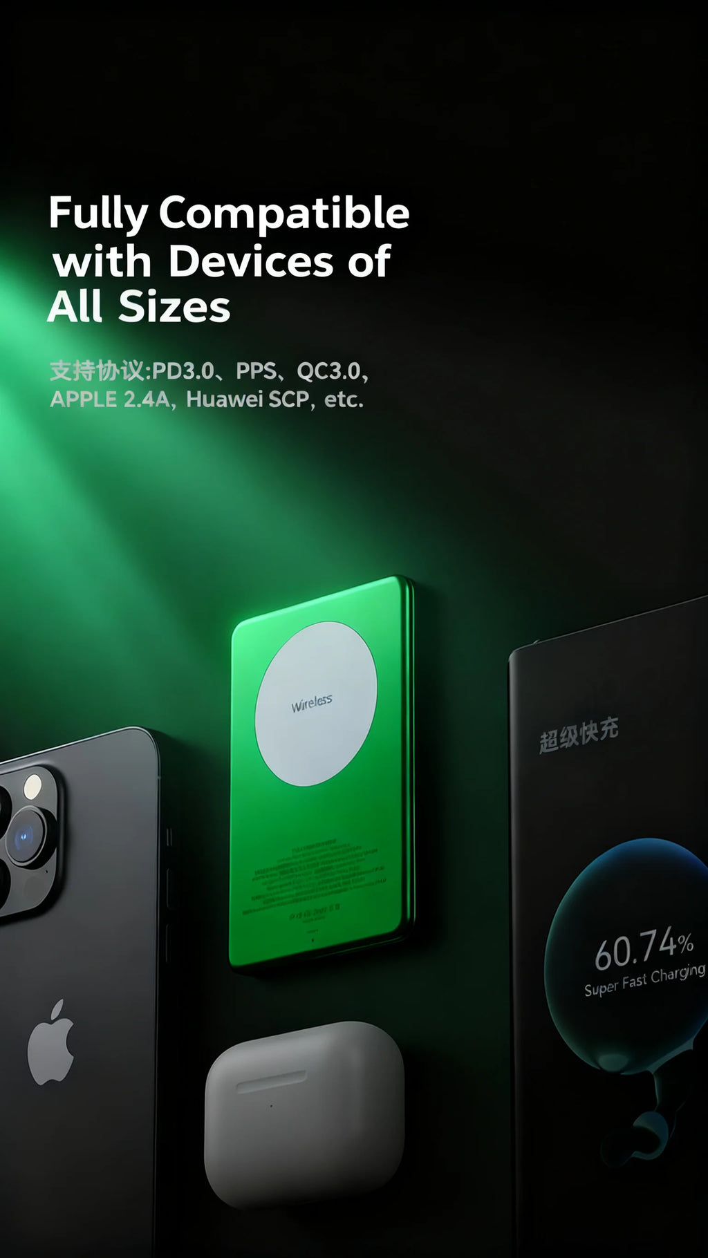 Original alloy Qi2 Powerbank for magsafe external auxiliary battery magnetic Power banks wireless charger for iPhone Airpods Pro