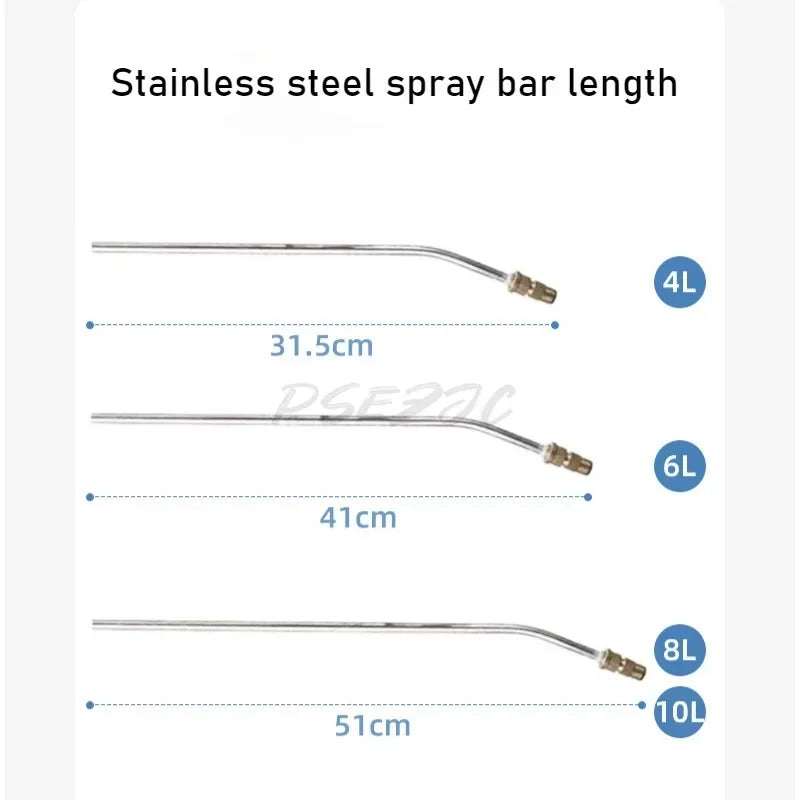 Stainless Steel 4L/6L/8L/10L High-pressure Manual Pressure Resistant Spray Watering Gardening Car Washing Pneumatic Sprayer