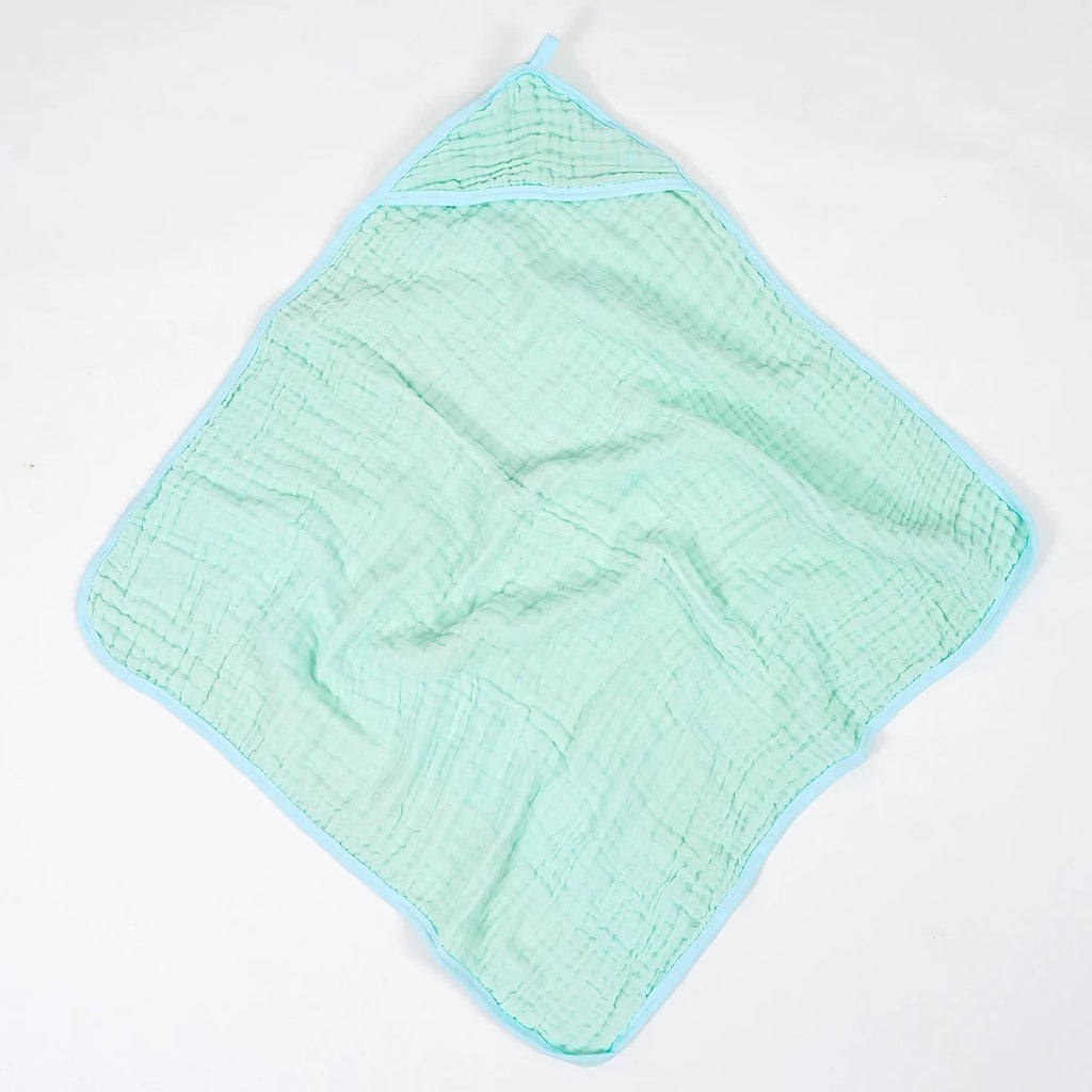 Elinfant 1PC Solid Color Absorbent Baby Hooded Towel 100% Cotton