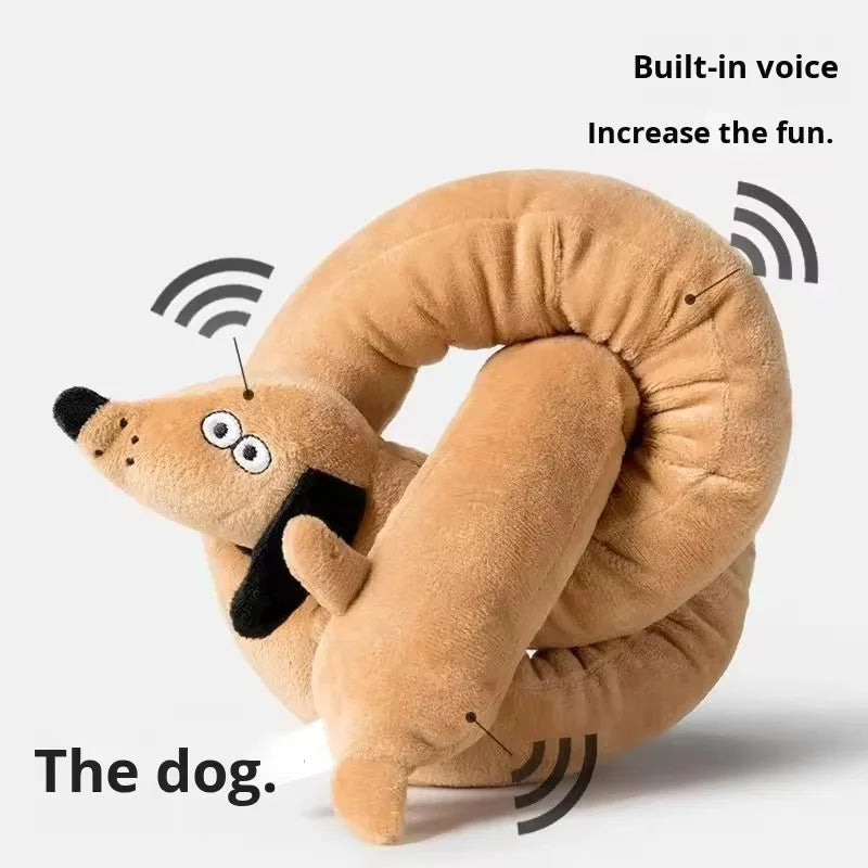 Sausage Dog Plush Toy Long Body Squeaky Dachshund Stuffed Doll Soft Puppy Play Toy For Kids Pet Home Sofa Bedroom Decor Gift