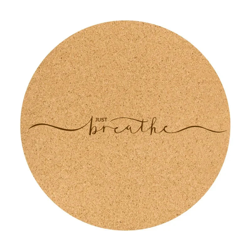 68cm Cork Natural Rubber Mat 5mmThickened Meditation Cushion Sitting Cushion Round Flat Yoga Mat Sweat-absorbent Breathable