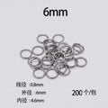 6mm Stainless Steel Split Ring Open Single Loops Jump