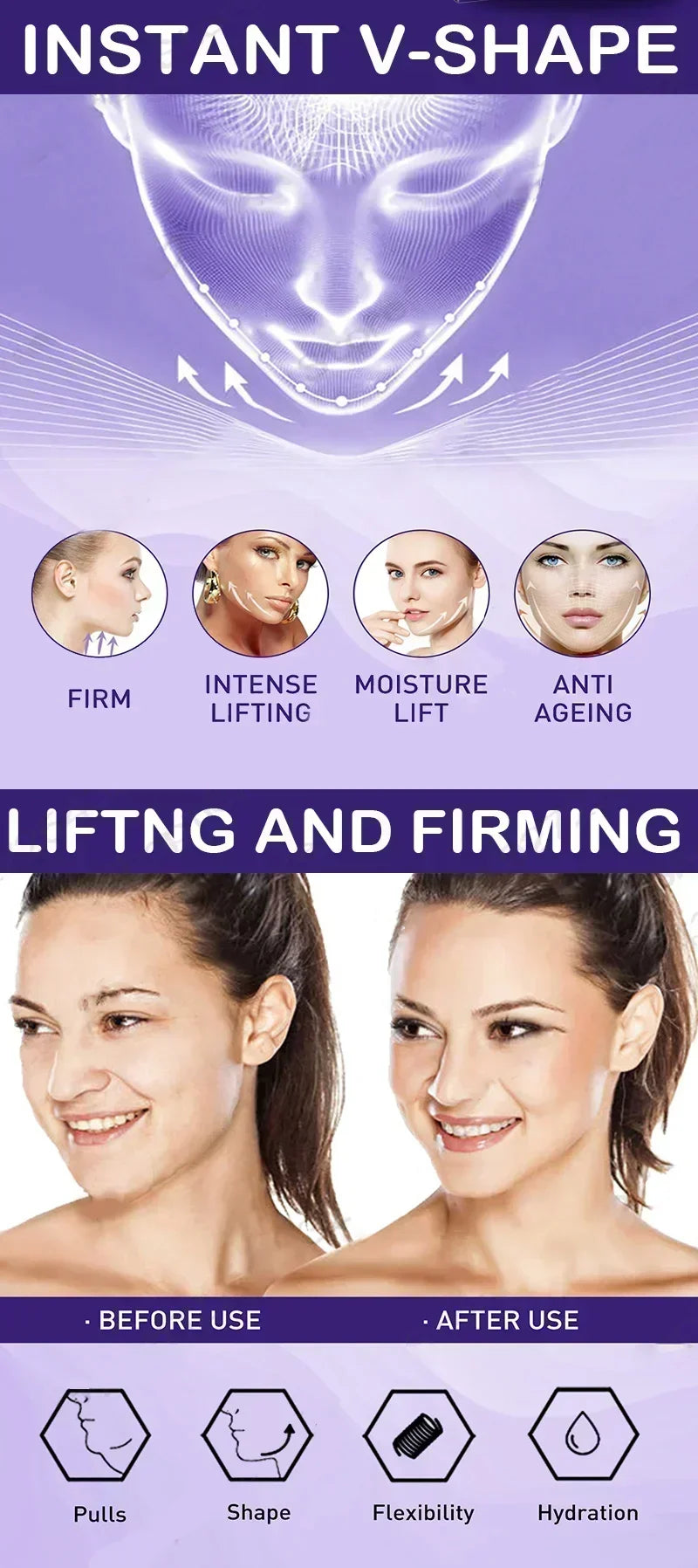 3RD  V-Shape Face Slimming Lifting Facial Cream Lift Up V Double Chin Cheek Slimming Firming Anti Wrinkle Beauty Skin Care