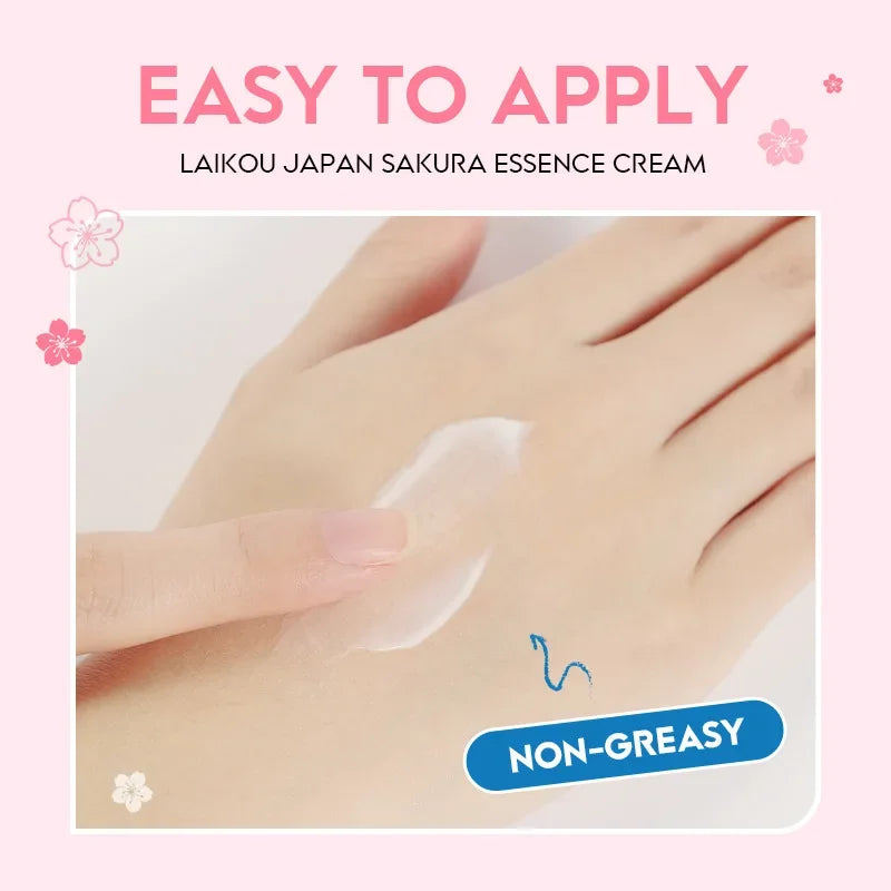 LAIKOU 60g Japan Sakura Essence Cream Cherry Blossom Facial Cream Moisturizing Anti Wrinkle Anti Aging Brighten Skin Skin Care